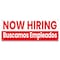 Signmission Now Hiring Buscamos Empleados Banner Concession Stand Food Truck Single Sided B-30110 - alternate 1